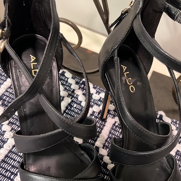 Aldo black strappy stilettos - Picture 2 of 7